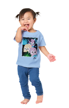 T-shirt-bébé-Poussinou bleu