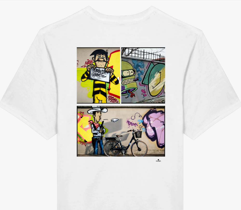 T-shirt street art expression urbaine blanc